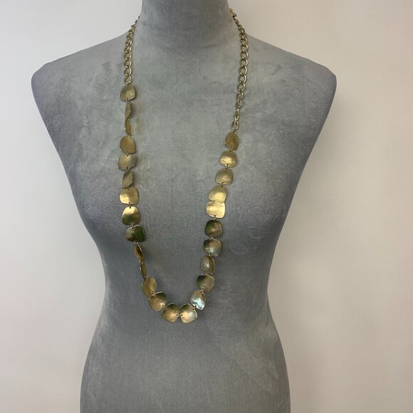 Charming Charlie Jewelry Set Gold Tone Disc Necklae & Earring NWT - Picture 1 of 3